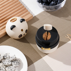 Panda <b>Toothpick</b> Holder Automatic Plastic Cute Animal Design For Living Room Kitchen Use - Product Image 2