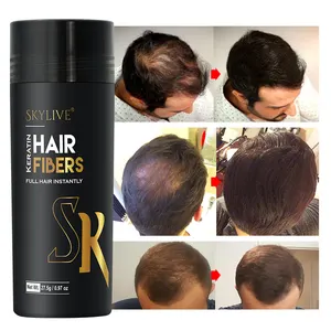 批发价格fibra capilar头发建筑纤维粉用于稀疏角蛋白头发纤维涂抹器制造商头发纤维