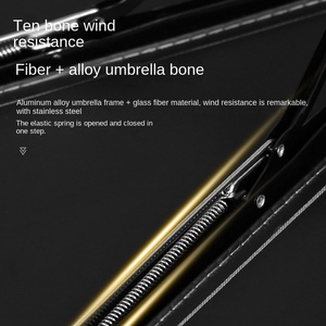 Automatic 10-Bone Black Rubber Sunscreen Folding Dual-Use Sun & Rain UV Protection Wholesale <b>Umbrella</b> - Product Image 3