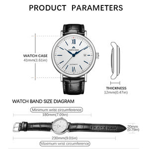 นาฬิกาธุรกิจของผู้ชาย <span class=keywords><strong>Amoy</strong></span> ขอบทิศเหนือเคลื่อนไหวอัตโนมัติ Miyota สายหนังแซฟไฟร์แก้วกันน้ำ (IP67) IPS - Product Image 4