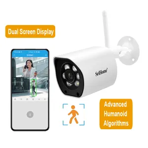 Srihome Ip Cctv Wifi Outdoor Waterdichte Ip66 Bullet Home Surveillance Security Dual Screen Camera Met Tweerichtingsaudio