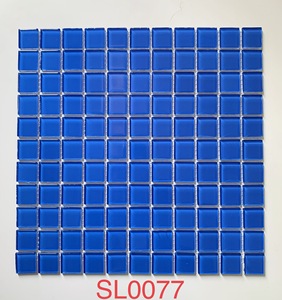 Giá rẻ 24x24mm và 48x48mm khảm thủy tinh thiết kế nóng bán lục giác nhọn màu vàng phòng tắm nhà bếp tường lưới trang trí khảm - Product Image 2