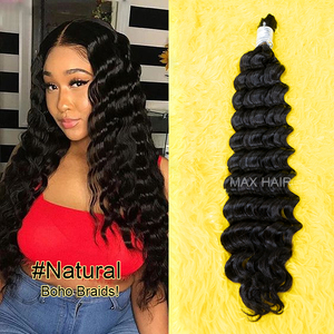 Cabelos Humano Extensions de cheveux brésiliens naturels bouclés et droits originaux à cuticules alignées Extensions de cheveux profonds frisés bruts - Product Image 3