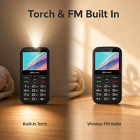 Téléphone mobile senior 4G personnalisable avec bouton SOS d'urgence, téléphones mobiles à gros boutons pour personnes âgées