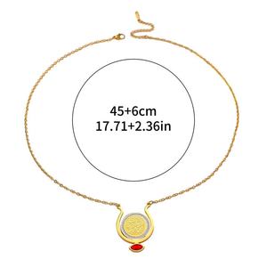 Nouveau Collier Pendentif en Acier Inoxydable avec Calligraphie Arabe Islamique Musulmane en Zircon, Bijoux de Mode, Vente en Gros, Cadeau 2026 - Product Image 6