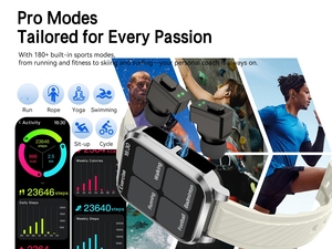 OEM 2025 트렌딩 AIMB-Z20 안드로이드 스마트 손목밴드 이어버드 TWS 2-in-1 음악 플레이어 크로노그래프 심박수 웨어러블 기기 - Product Image 2