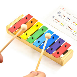 8-Toniges Holz-Xylophon Cartoon-Spielzeug für Kinder Pädagogisches Akkordeon mit High Five 8 Tonleitern Liebliches Musikspielzeug in Farbbox - Product Image 5