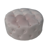 Bailey personnalisé populaire nouveau rose velours canapé chaise salon rembourré tabouret rond Pouf stockage pouf tabourets