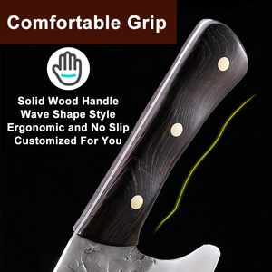 High Carbon Steel Full Tang Küchenmesser Serbischer Chef Cleaver für Fleisch und Gemüse Sharp Butcher Knife - Product Image 2