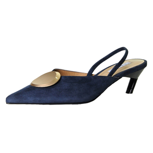 <span class=keywords><strong>Sandali</strong></span> con <span class=keywords><strong>tacco</strong></span> <span class=keywords><strong>medio</strong></span> in stile francese da <span class=keywords><strong>donna</strong></span> in vera pelle a punta piccole scarpe Muller stile profumato con cinturini posteriori scarpe in pelle scamosciata - Product Image 2