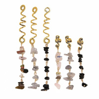 Lot de 6 Breloques en Alliage Doré pour Cheveux, Pendentifs Tresses, Bijoux de Cheveux pour Dreadlocks, Accessoires de Coiffure en Gros