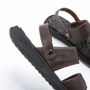 Sandalias 2 en 1 de Cuero Genuino para Hombre, Verano 2026, Ligeras, Suaves, Cosidas a Mano, Calzado Casual para Hombre, Venta al Por Mayor - Product Image 4