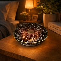 Lampe murale LED en forme de donut, étoilée, à intensité variable au toucher, style Bauhaus vintage, applique murale de chevet pour la décoration intérieure