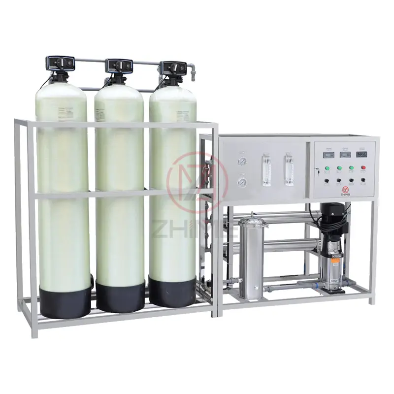 FRP Pure Water Treatment Equipment fiber glass pre-filter pure water RO system water treatment machinery