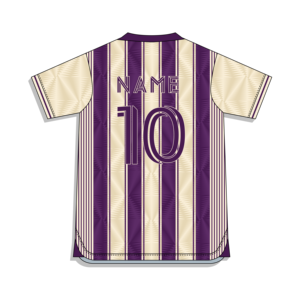 Maillot de football personnalisé à sublimation, à manches courtes et rayé, avec technique de découpe automatisée - Product Image 3