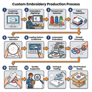 T-shirt Homme Personnalisé Col Rond 100% Coton Manches Courtes Coupe Classique Brodé 240g Anti-Plis Séchage Rapide Vente en Gros Usine - Product Image 5