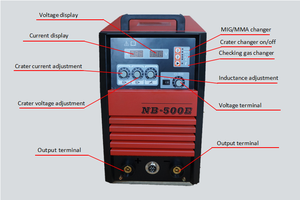 เครื่องเชื่อม500A CV <span class=keywords><strong>MiG</strong></span> สำหรับงานหนักที่มีประสิทธิภาพสำหรับอุตสาหกรรม NB500E กระเป๋าเดินทาง - Product Image 5