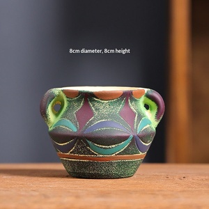 Petit pot à fleurs créatif méditerranéen pour succulentes, en <span class=keywords><strong>poterie</strong></span> rustique, en argile rouge pour le contrôle des racines, déstockage domestique - Product Image 2