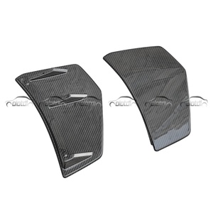 Dry Carbon Fiber Rear Diffuser Bumper Fins Side Winglet <b>Splitter</b> for Audi R8 2017+ Auto Tuning - Product Image 6