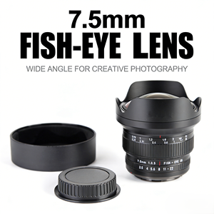 เลนส์ฟิชอาย 7.5 มม. F3.5 ฟูลเฟรม APS-<span class=keywords><strong>C</strong></span> <span class=keywords><strong>200</strong></span> °   แท่นยึดกล้องหลายตัว FOV - Product Image 2
