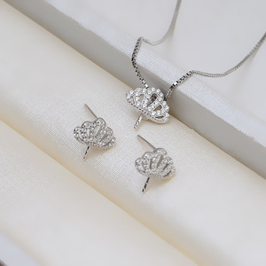 Boucles d'oreilles en argent S925 avec 5-6 perles, taille de perles multi-variées de 3 mm, accessoires de bijoux pour femmes, style européen et américain, à faire soi-même - Product Image 2