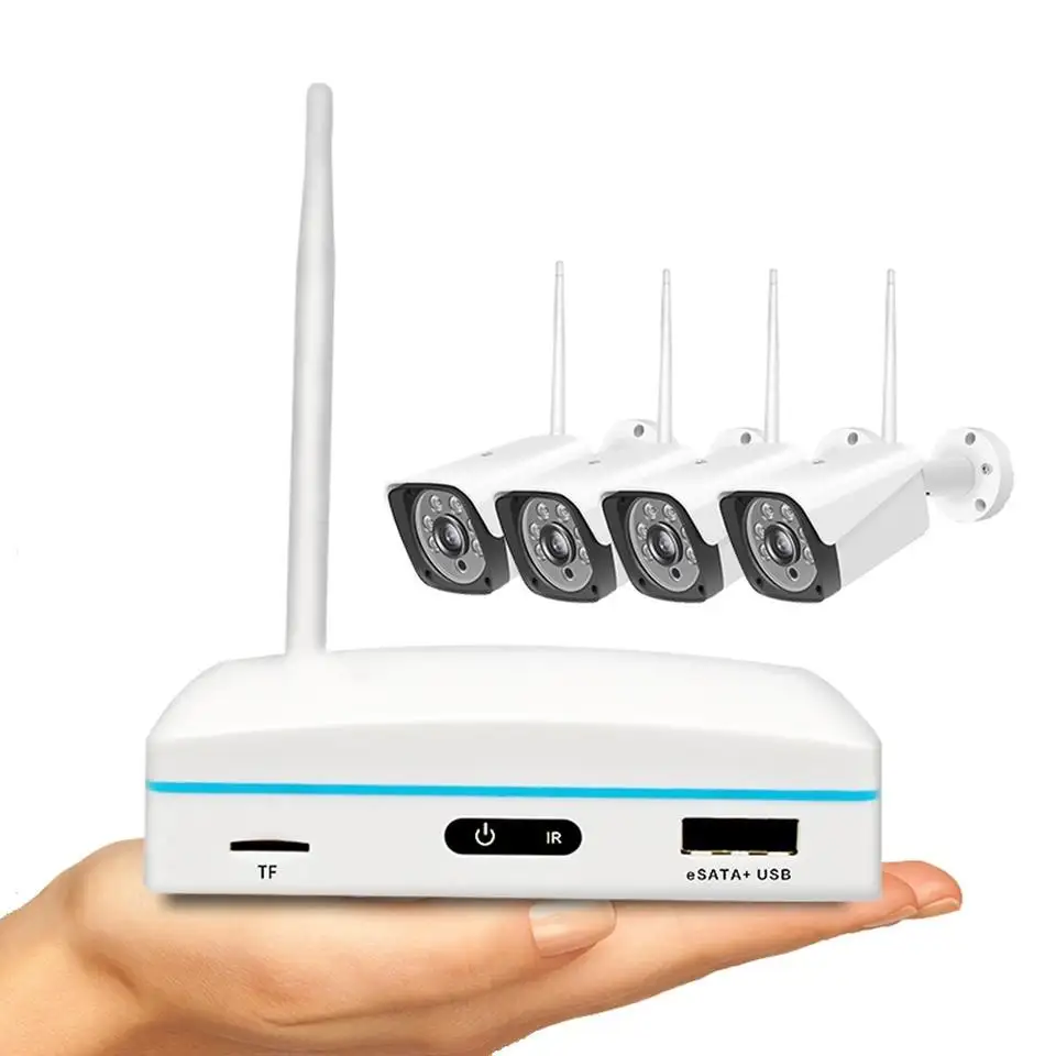 2023 Hot sale 4ch wifi cctv camera HD NVR Wireless Security CCTV Surveillance Systems WiFi NVR Kits