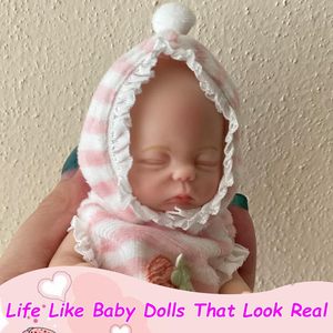 ตุ๊กตาซิลิโคนรีบอร์นขนาด 6 นิ้วสำหรับ<span class=keywords><strong>เด็ก</strong></span><span class=keywords><strong>ผ</strong></span>ู้หญิง ของเล่นมินิสุดน่ารักสำหรับ<span class=keywords><strong>เด็ก</strong></span>อายุ 3 ปีขึ้นไป - Product Image 4