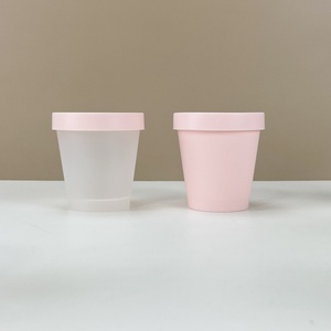 Factory Price PP Facial Mask <b>Plastic</b> <b>Jar</b> Silk Screen logo 100g 200g 250g Cosmetic Pink clear Body Scrub <b>Plastic</b> <b>Jar</b> - Product Image 3