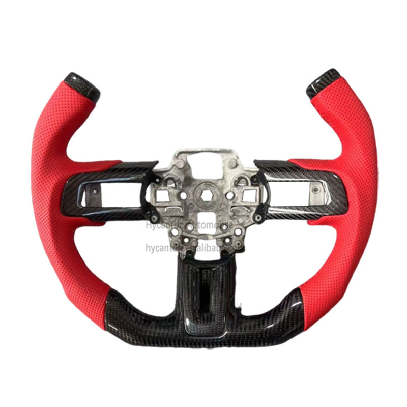 Carbon Fiber perforated Leather black stitching with frame