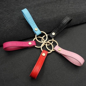 Zhongshan Oneway Oem Wholesale China Cheap Custom Red Blue Black Men Women Car Metal PU Leather Eco-friendly Durable Keychain - Product Image 3