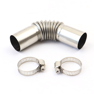 Bagian pemanas parkir 13cm 8cm siku baja tahan karat berulir bellow Fitting Tailpipe asap pipa knalpot pas - Product Image 6
