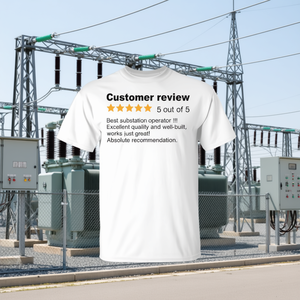 T-shirt d'inspection pour opérateur de poste de transformation, évaluation client 5 étoiles, chemise de travail - Product Image 3