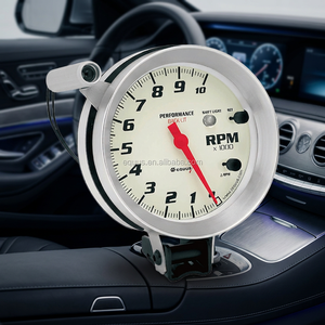 EQUUS Jauges et compte-tours de performance 127 mm blancs avec voyant de changement de vitesse, lunette en aluminium, compteur de régime 10000 tr/min, modèle 661 852 - Product Image 3
