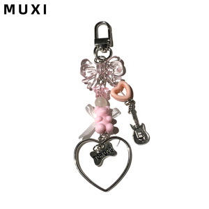 Dễ Thương Sáng Tạo Cô Gái Cá Tính Kim Loại Keychain Ngọt Ngào Bow Gấu Guitar Mặt Dây Chuyền Phụ Kiện - Product Image 2