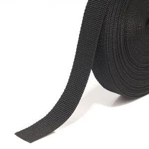 REWIN High Tensile 1.5" Black PP Polypropylene Webbing Woven Ribbon Strap