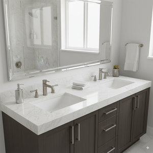 הסיטונאי מותאם אישית עמיד מלוטש בסגנון קלקאטה לבן זהב אבן מלאכותית קוורץ - Product Image 6