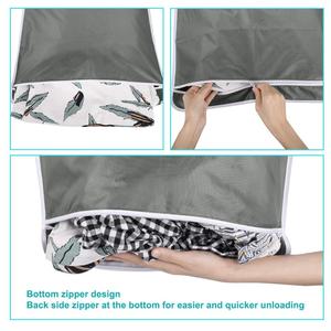 Organizador extra grande de pendurar roupa, com 2 ganchos de aço inoxidável, economizador de espaço sobre a porta, pendurado na parede, saco de lavanderia - Product Image 4