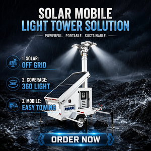 60H+ <b>Smart</b> Dimming <b>Solar</b> <b>Light</b> Tower 21.6H Full Power 14.4kWh Battery Mobile Lighting Trailer for Mining - Product Image 5