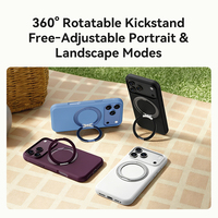 Étui magnétique avec béquille rotative à 360° pour 18 Pro Max, coque antichoc en TPU, charge sans fil, étanche, design luxueux