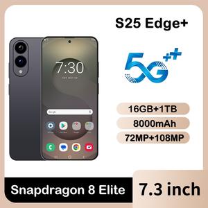 S25 S26 Ultra Edge+ 5G LTE, Teléfono Desbloqueado de 7.3 Pulgadas, 16GB+1TB, Doble SIM, Android 15, 120Hz, 4K, Carga Rápida de 65W, 108MP, Inglés - Product Image 5