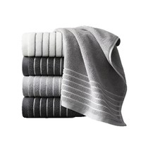 Serviette de toilette pour homme rayée, absorbante, épaisse, personnalisable avec logo brodé, pour hôtel 5 étoiles