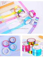 Ruban de sécurité holographique en PVC, scellé au laser, anti-effraction, anti-contrefaçon, adhésif, pour emballage, vente en gros personnalisée, directement de l'usine