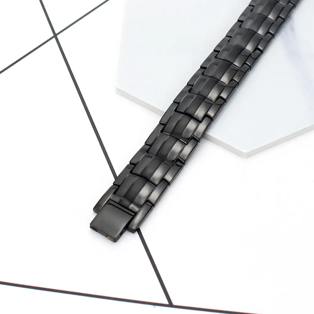 Bracelet High Quality Bracelet 2020 Energy Bracelet High Quality Stainless Steel Men's Black Germanium Titanium Healthy Men Jewelry Bracelet