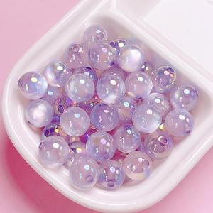 Perles acryliques à trou droit enduites d'UV de haute luminosité pour les accessoires de porte-clés de cintre de voiture de chaîne de téléphone portable de bricolage - Product Image 6