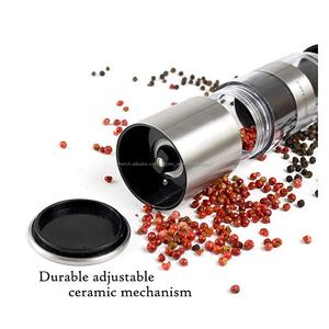 <span class=keywords><strong>Amazon</strong></span> fournitures usine En Acier Inoxydable double moulin à sel, moulin à sel manuel, Sel et Poivre De Meulage - Product Image 3