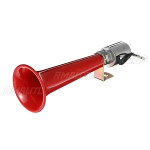 Trompette de bateau rouge 180 dB, 12 V 24 V, klaxon électrique simple en acier inoxydable pour bateau, yacht, voiture, camion, accessoires - Product Image 5