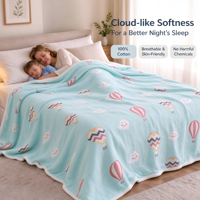 Couverture en gaze 100 % coton tissée à 6 couches, couette climatisante pour enfants, couvre-lit d'été simple et double, linge de lit pour bébé