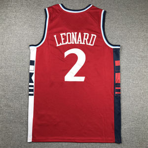Beliebteste Bestickte Amerikanische Basketball-Kleidung # 1 Harden # 2 Leonard Herren-Trikot der LA Clippers - Product Image 3