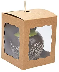Individuelle direkte Fabrik lebensmittel-klasse-Kartonbox mit durchsichtigem Fenster für Gebäck dim sum Kuchen Brot Verpackung