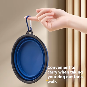 Üretici toptan özel Logo 350ml/1000ml taşınabilir Pet köpek katlanabilir silikon kase katlanabilir sıcak taşıyıcı katı desen - Product Image 4